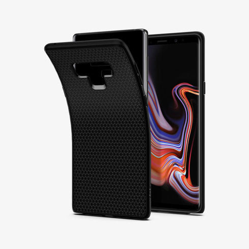 599CS24580 - Galaxy Note 9 Liquid Air Case in black showing the back